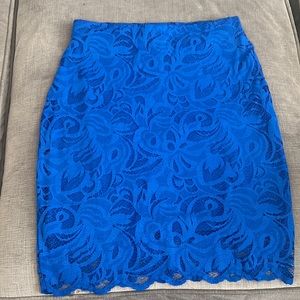 Pencil blue skirt